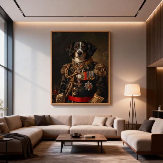 Custom pet Portrait from photo,Royal Pet King Portrait Painting Digital Art, Portrait Art Design,Festive Pet Photo Gift for pet lover