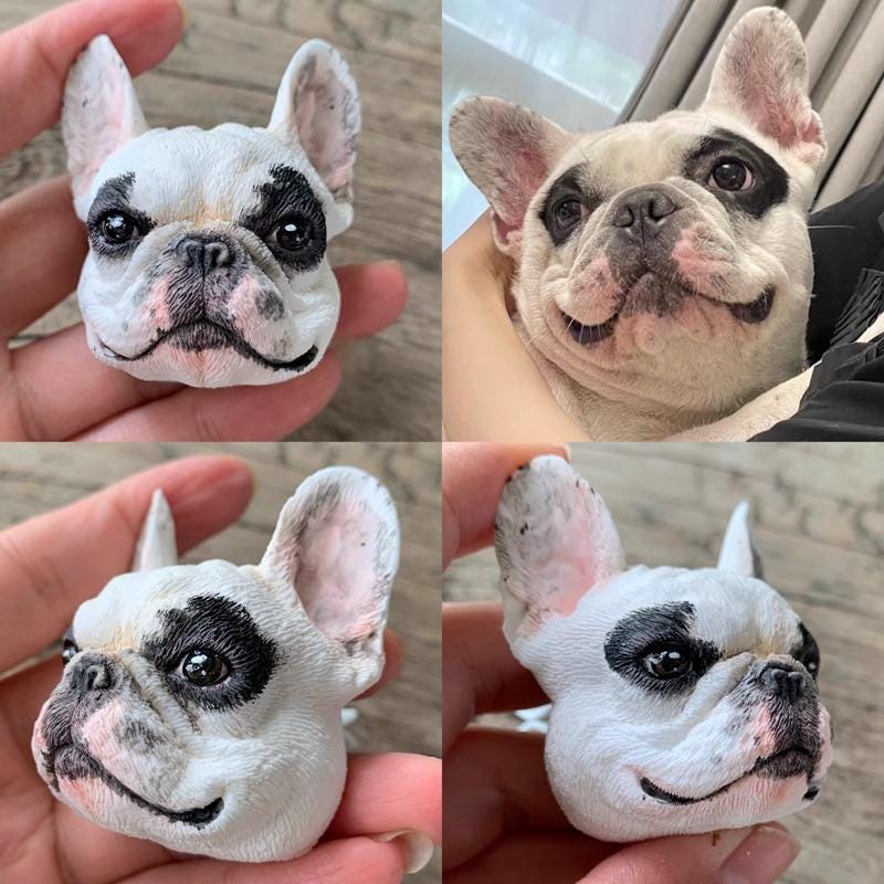 Custom Pet Portrait Car Vent Diffuser, Personalized Aroma Stone, Pet Lover Gift