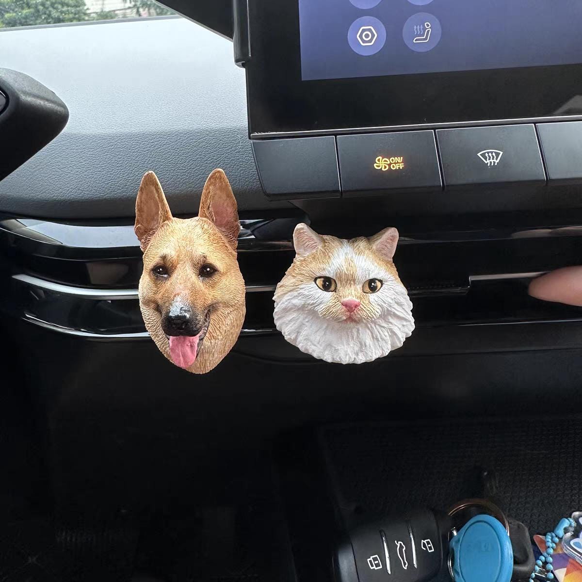 Custom Pet Portrait Car Vent Diffuser, Personalized Aroma Stone, Pet Lover Gift