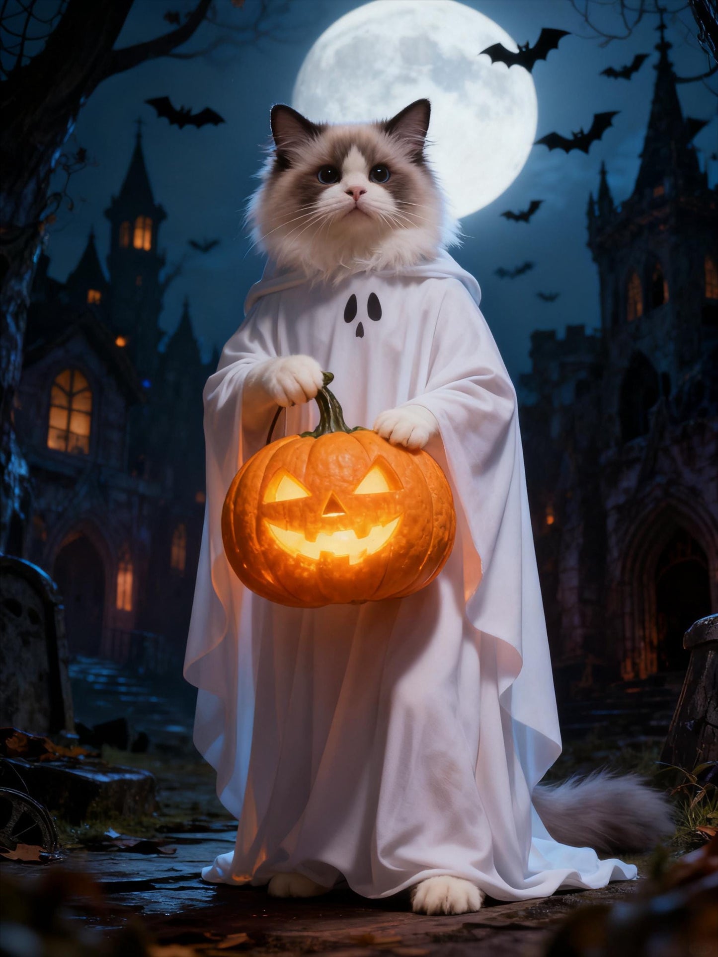 2025 Halloween Pet Portrait: Personalized Costume Pet Art (Digital Download)