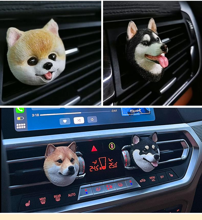 Custom Pet Portrait Car Vent Diffuser, Personalized Aroma Stone, Pet Lover Gift