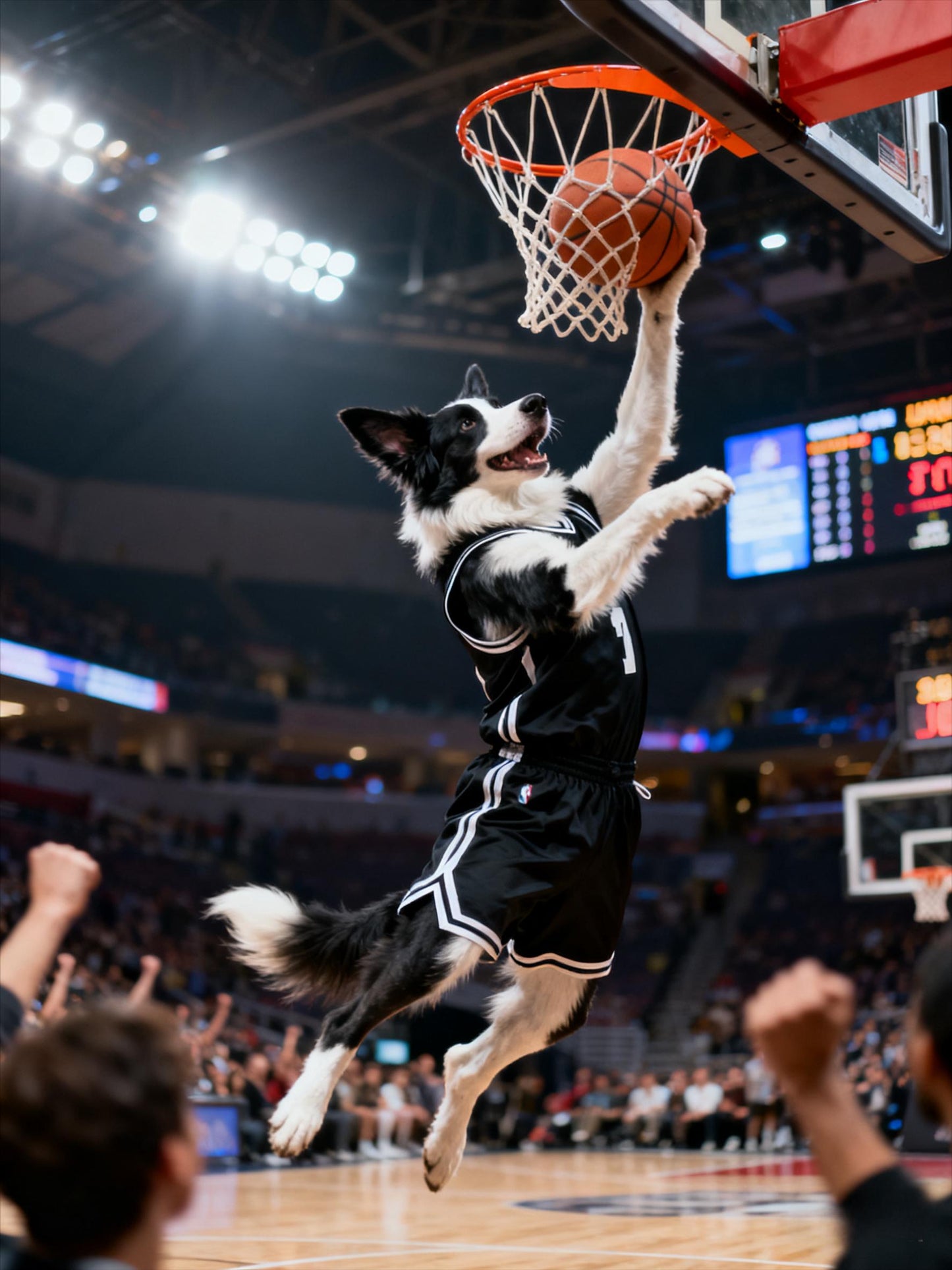 Pet Portrait Midjourney Prompts: Dog Basketball Painting AI Art (PDF)