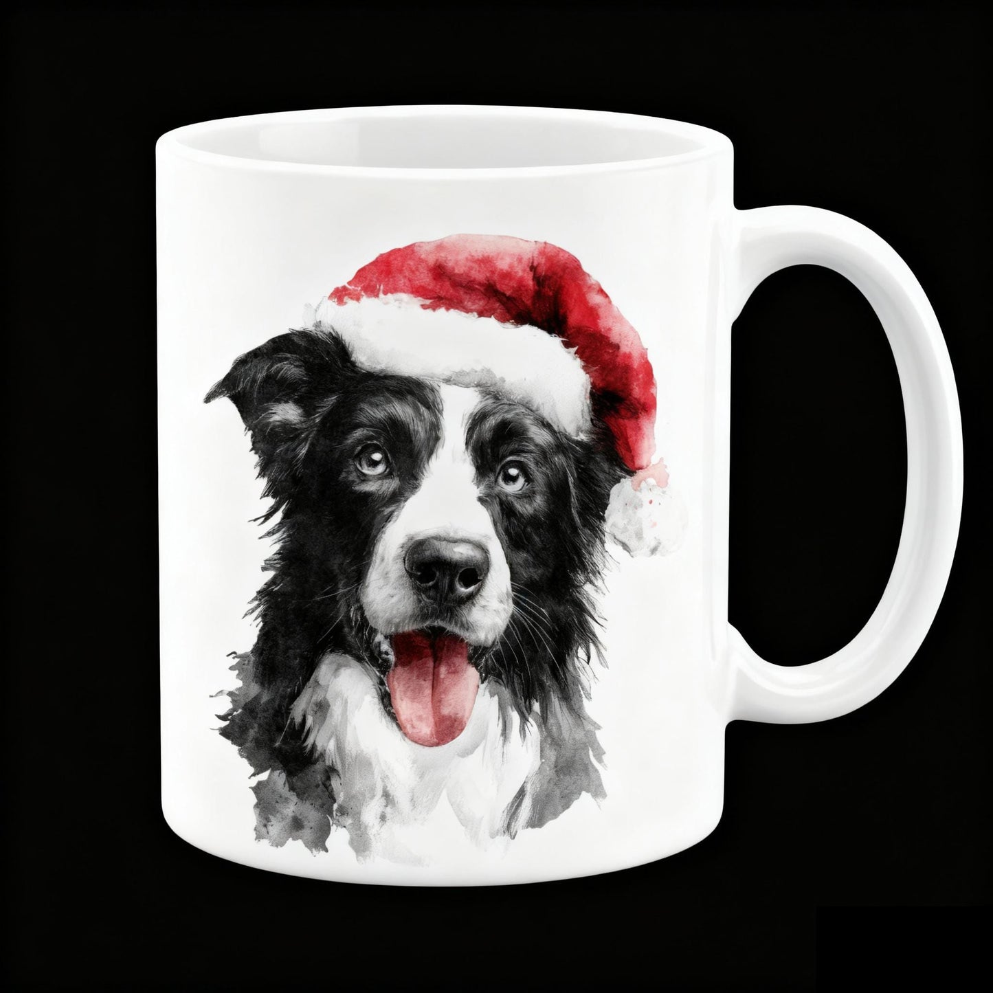 Watercolor Christmas Dogs PNG: 100 Breeds with Santa Hats (Digital Download)