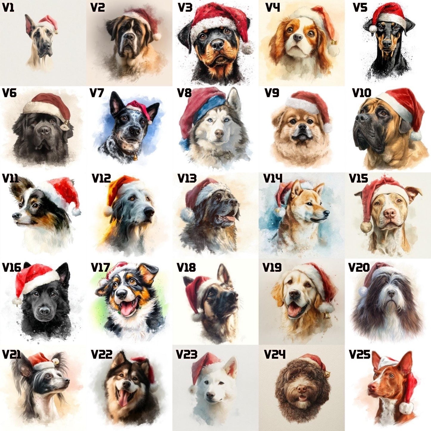 Christmas Custom pet Portrait from photo holiday wall art canvas Christmas Dog Portrait Canvas, Floater Frame Pet Gift for pet lover