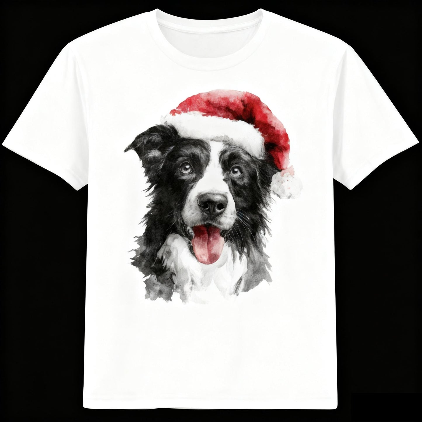 Watercolor Christmas Dogs PNG: 100 Breeds with Santa Hats (Digital Download)