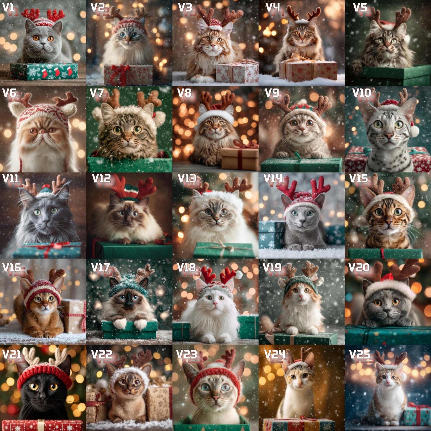 Custom Christmas Pet Portrait: Festive Holiday Wall Art