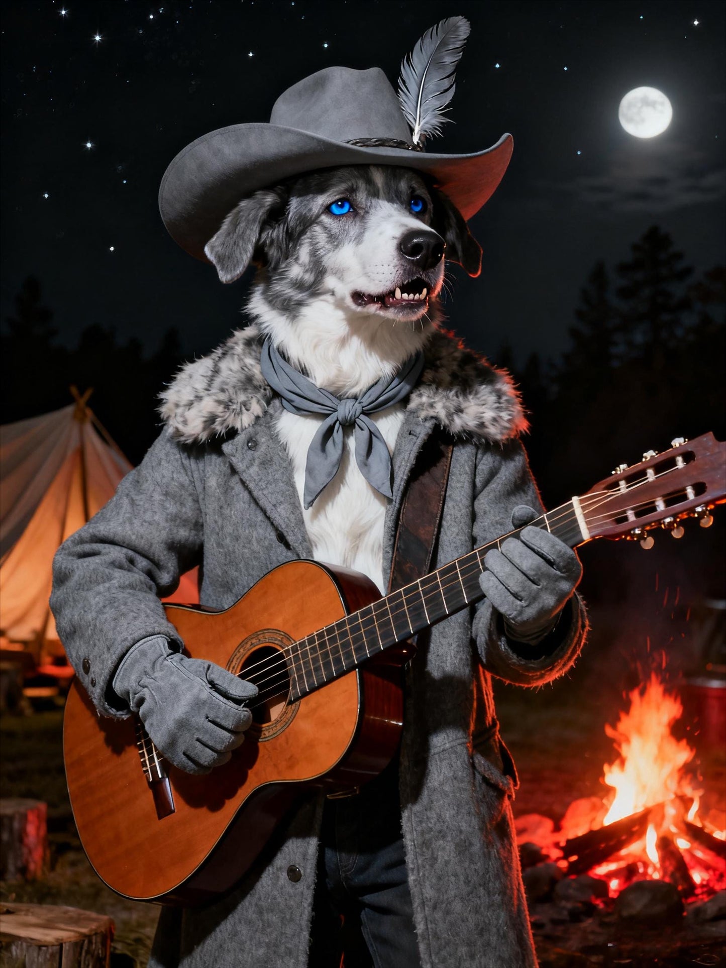 Custom Cowboy Pet Portrait From Photo - Unique Pet Lover Gift (Digital)