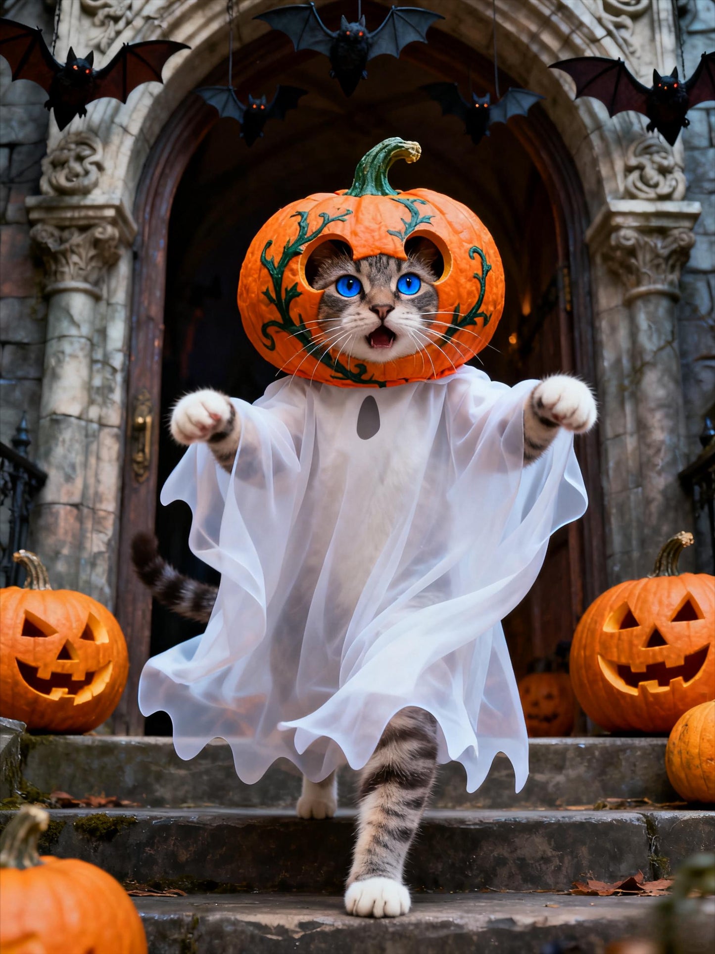 Halloween Pet Portrait AI Art: Midjourney Prompts (Digital Download)