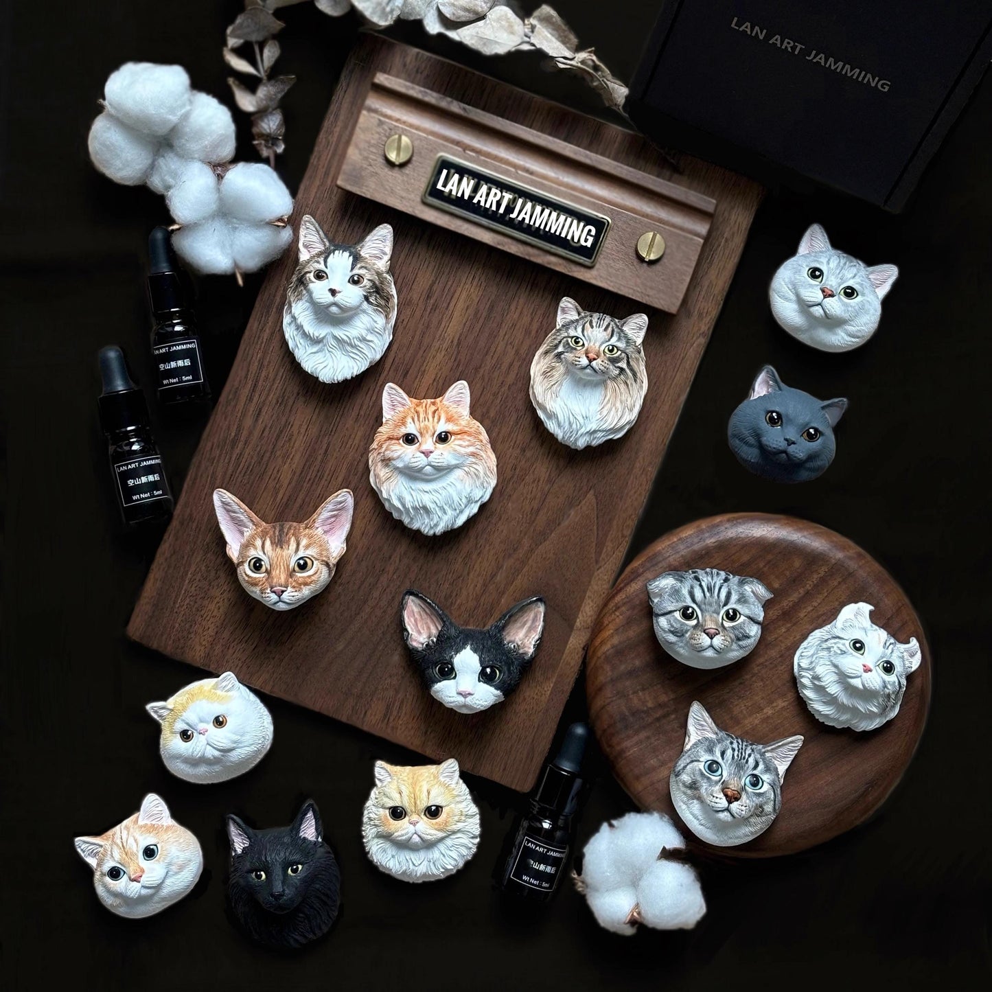 Custom Pet Portrait Car Vent Diffuser, Personalized Aroma Stone, Pet Lover Gift