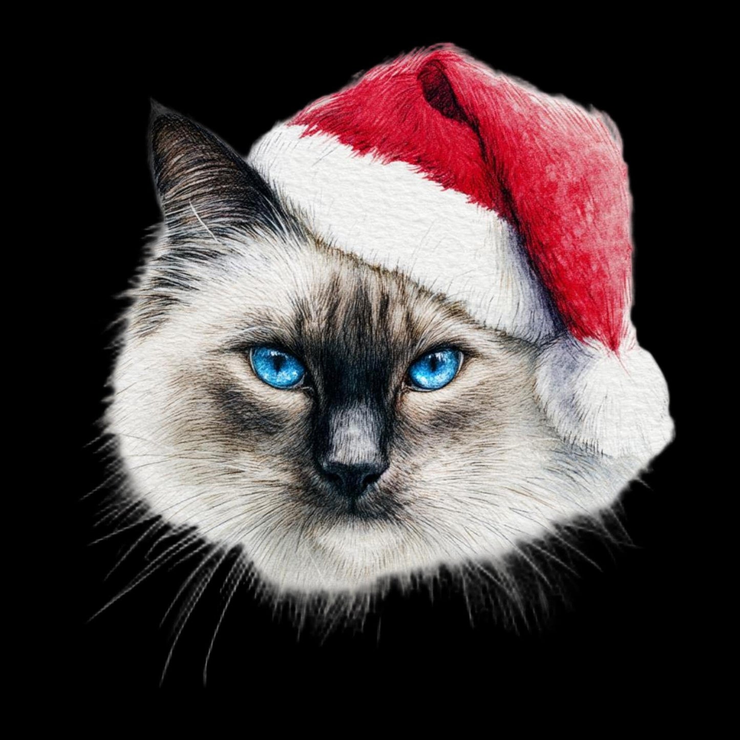 Watercolor Christmas Cats PNG: 100 Festive Cat Breeds (Digital Download)