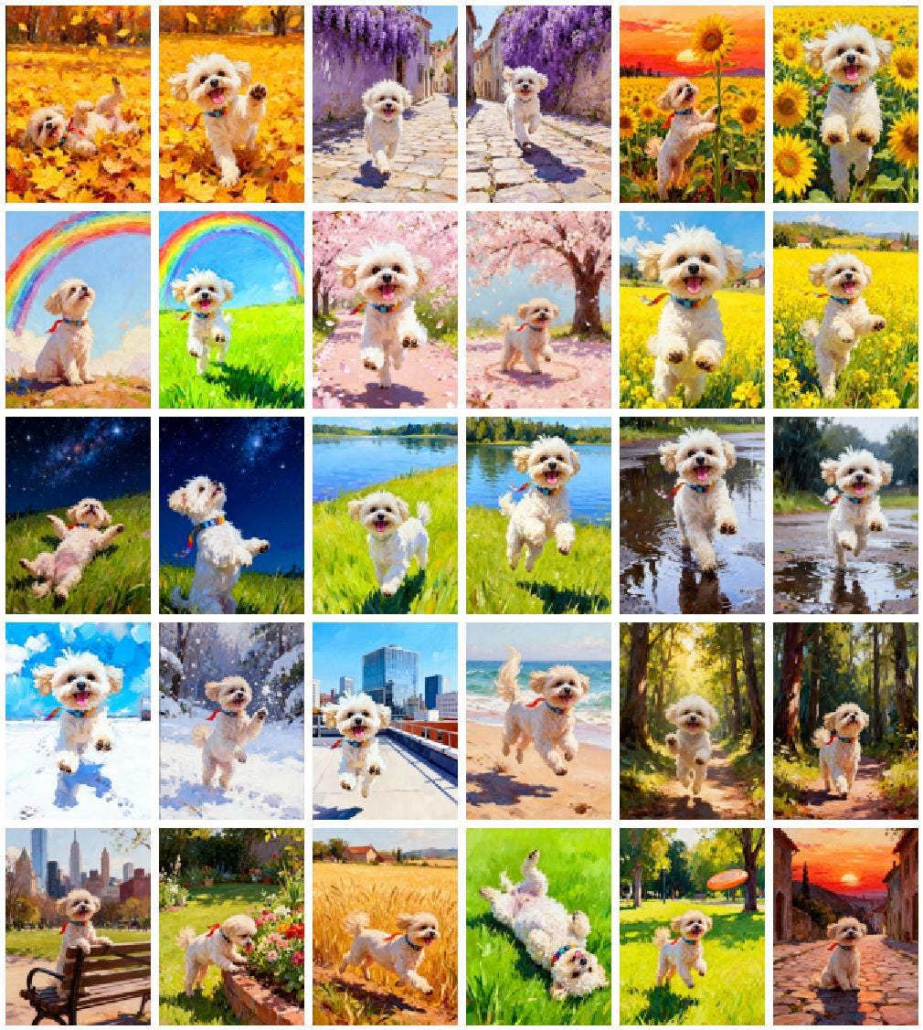 Custom Pet Portrait Album: 30 Digital Prints, Unique Wall Art Gift