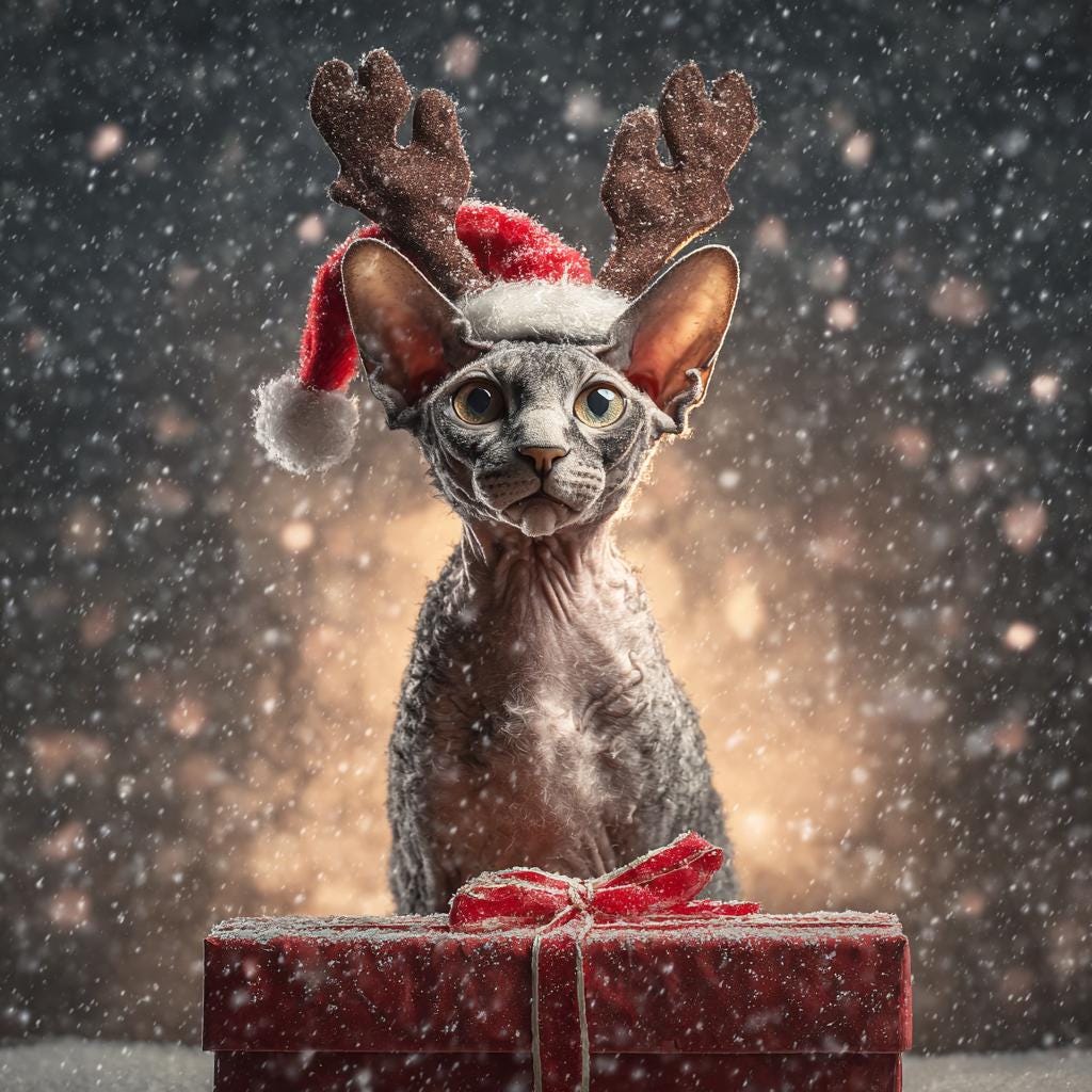 Custom Christmas Pet Portrait: Festive Holiday Wall Art (Digital)