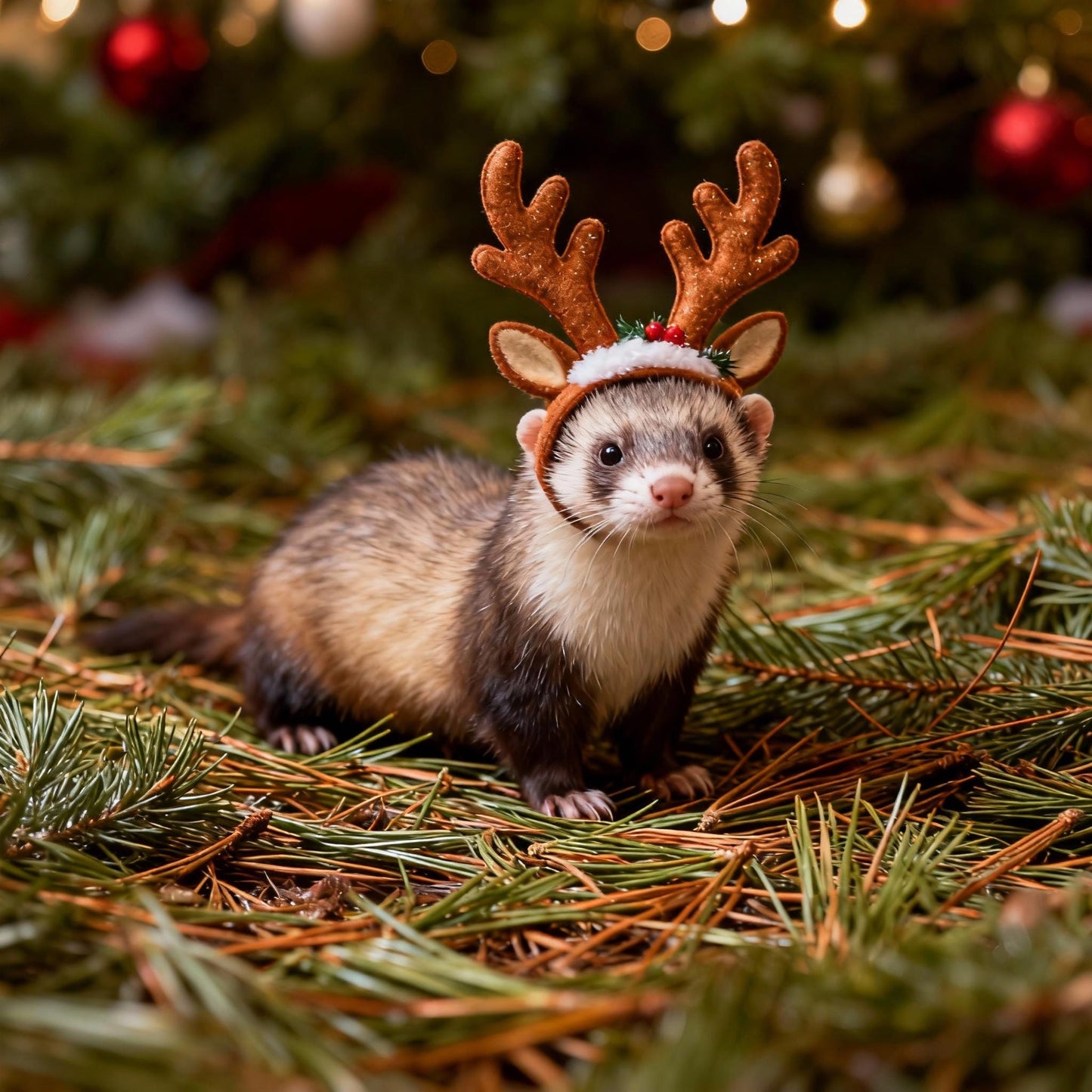 Custom Christmas Pet Portrait, Holiday Wall Art Canvas, Exotic Pet Gift