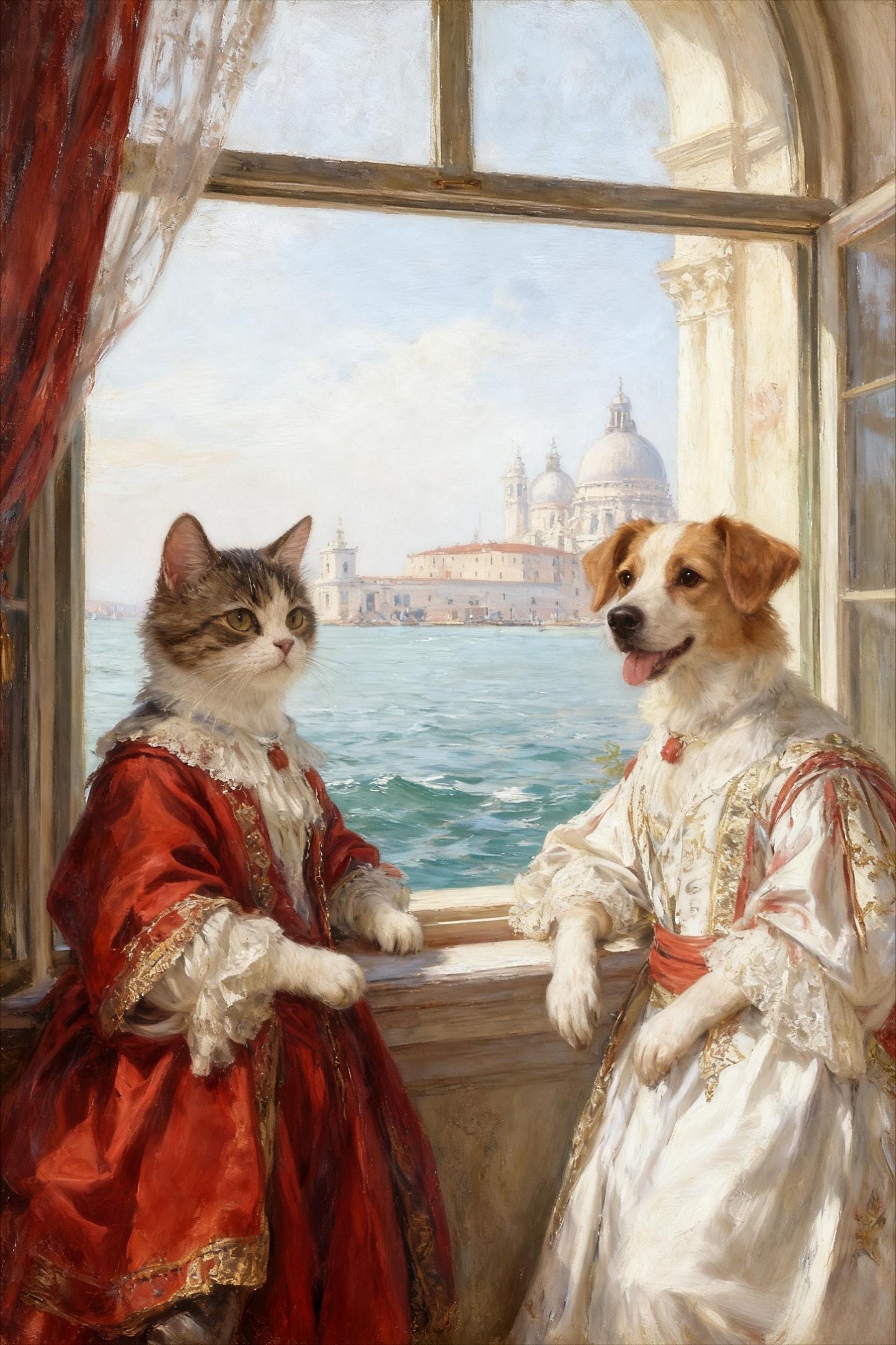 Custom Pet Portrait: Famous Painting Style, Unique Pet Lover Gift (Digital)