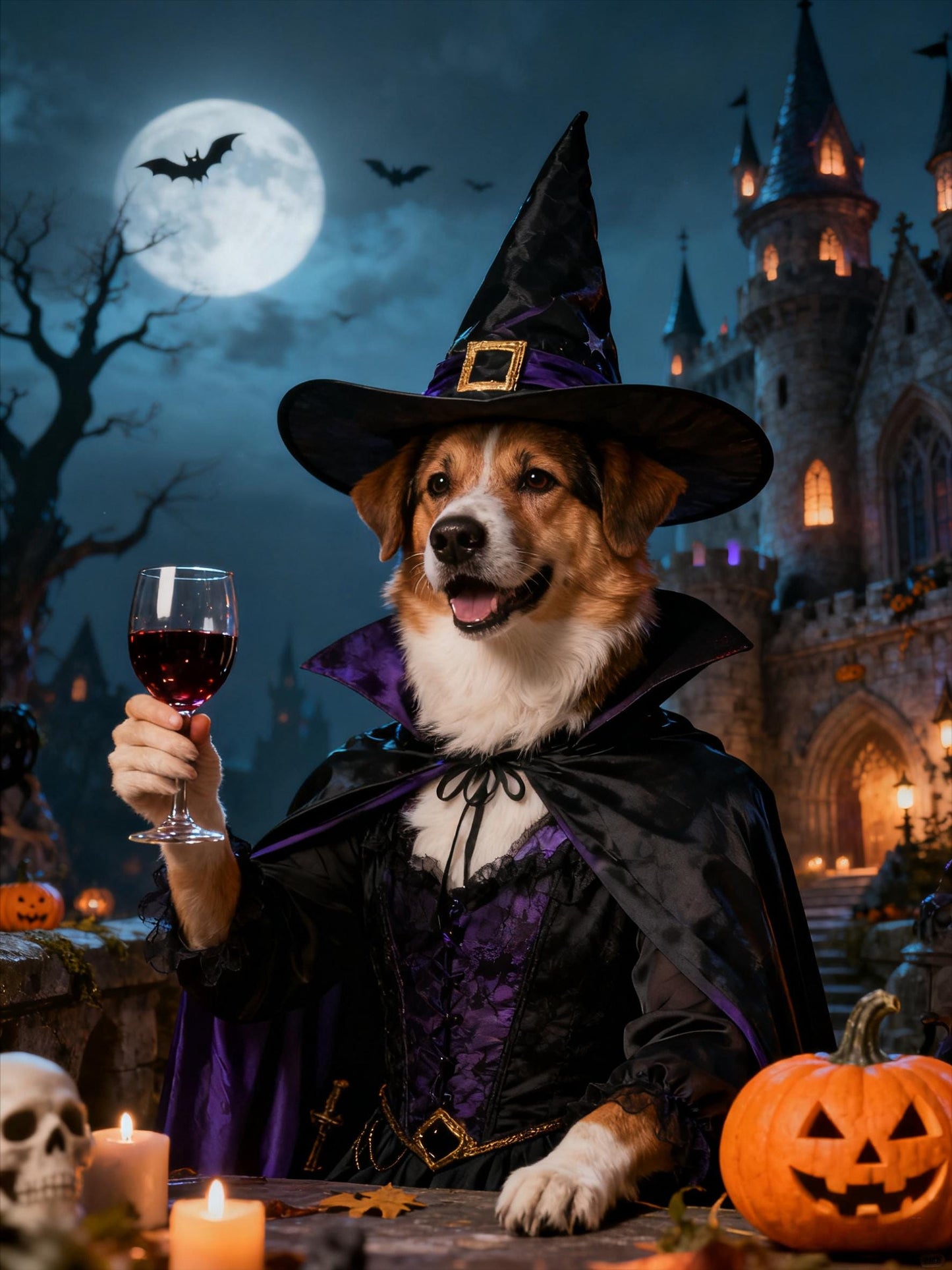 Halloween Pet Portrait AI Art: Midjourney Prompts (Digital Download)