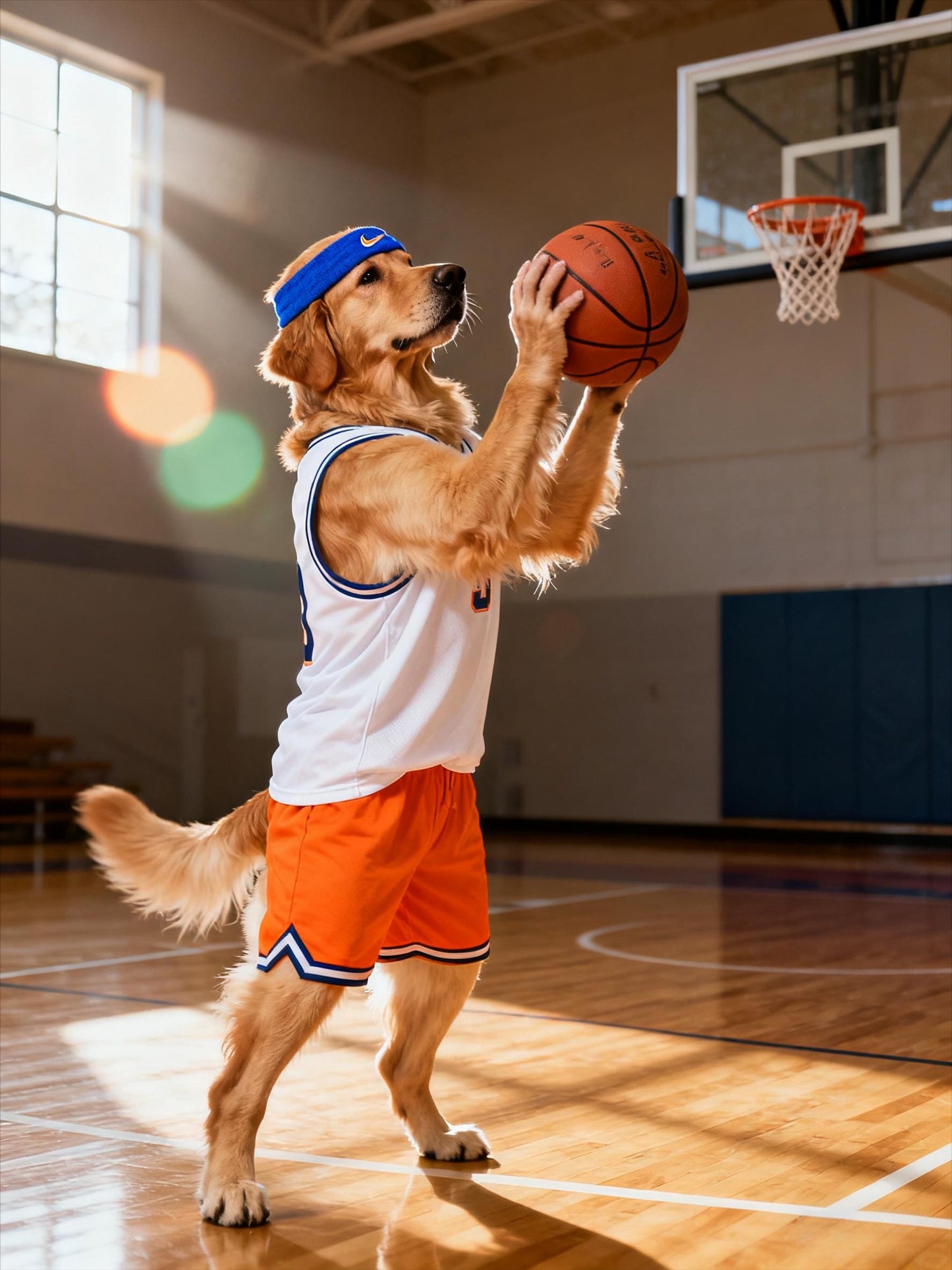 Pet Portrait Midjourney Prompts: Dog Basketball Painting AI Art (PDF)