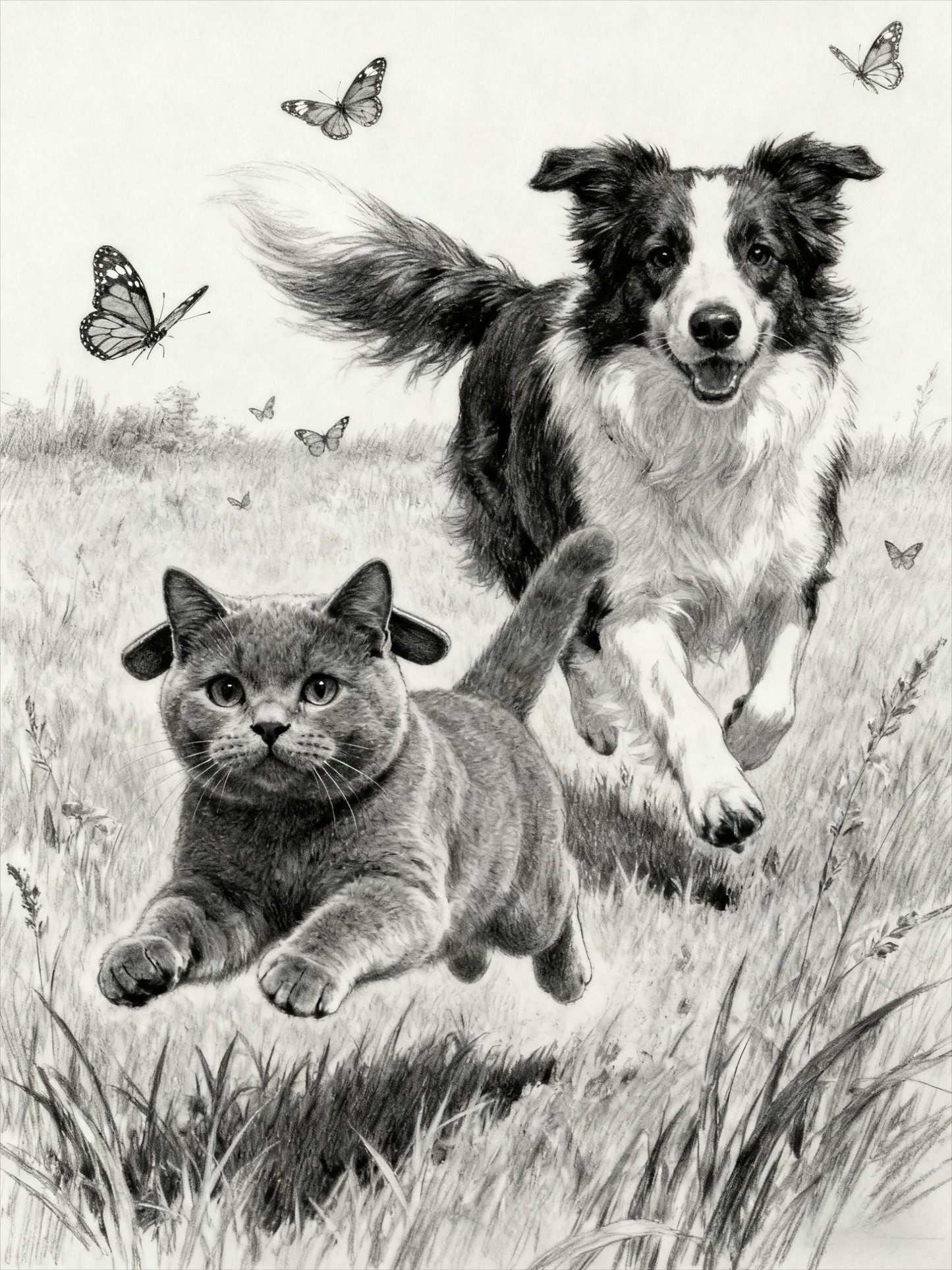 Custom Pet Sketch Portrait: Personalized Pet Art (Digital Download)