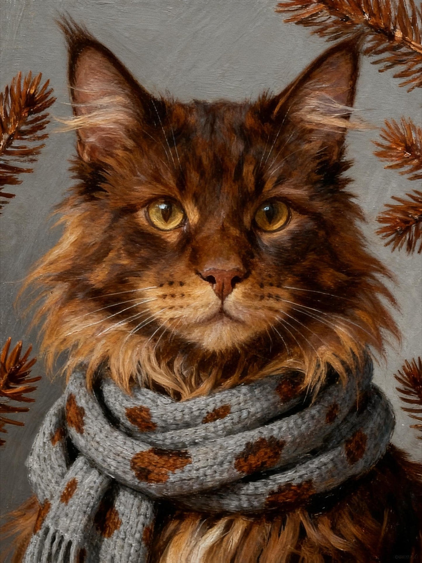 Custom Christmas Pet Portrait: Big-Head Photo Art (Digital)