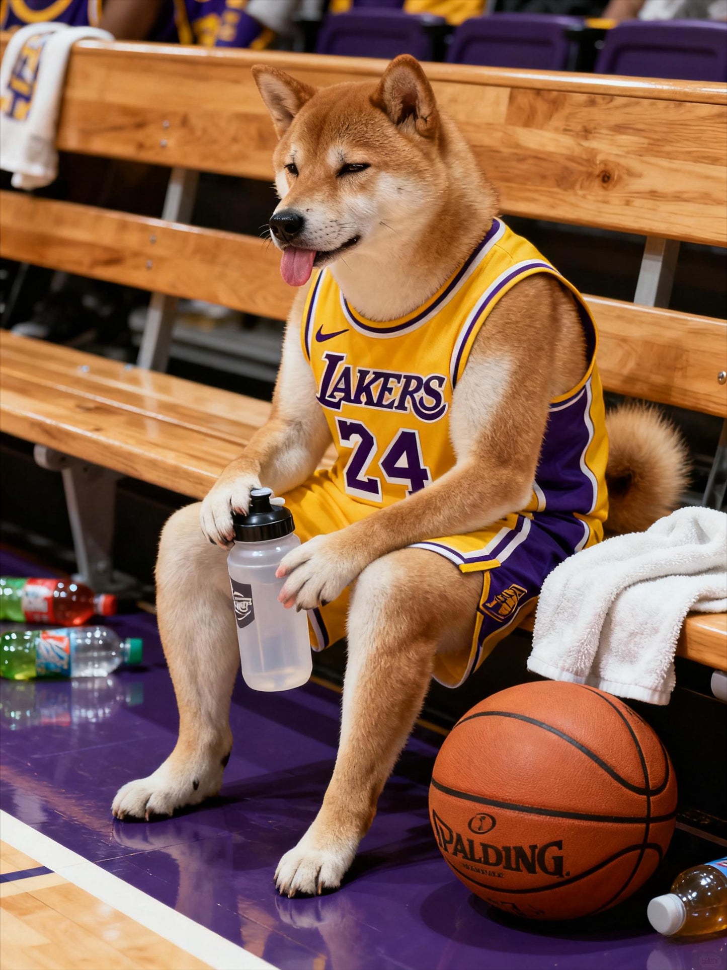 Pet Portrait Midjourney Prompts: Dog Basketball Painting AI Art (PDF)