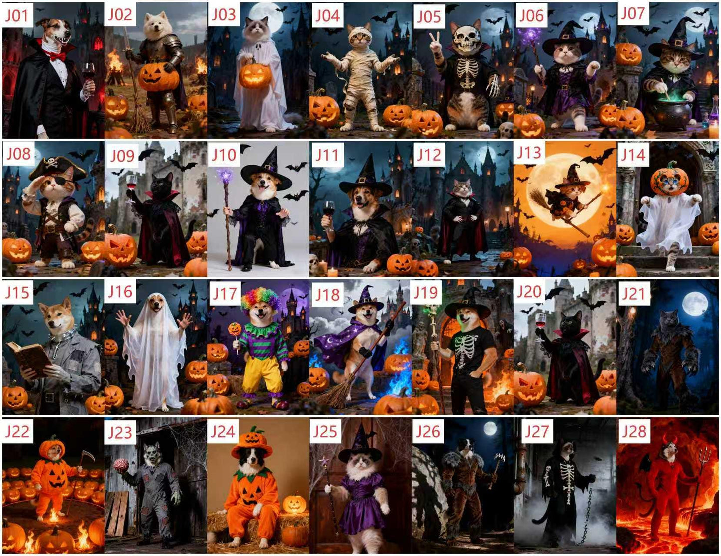 2025 Halloween Pet Portrait: Personalized Costume Pet Art (Digital Download)