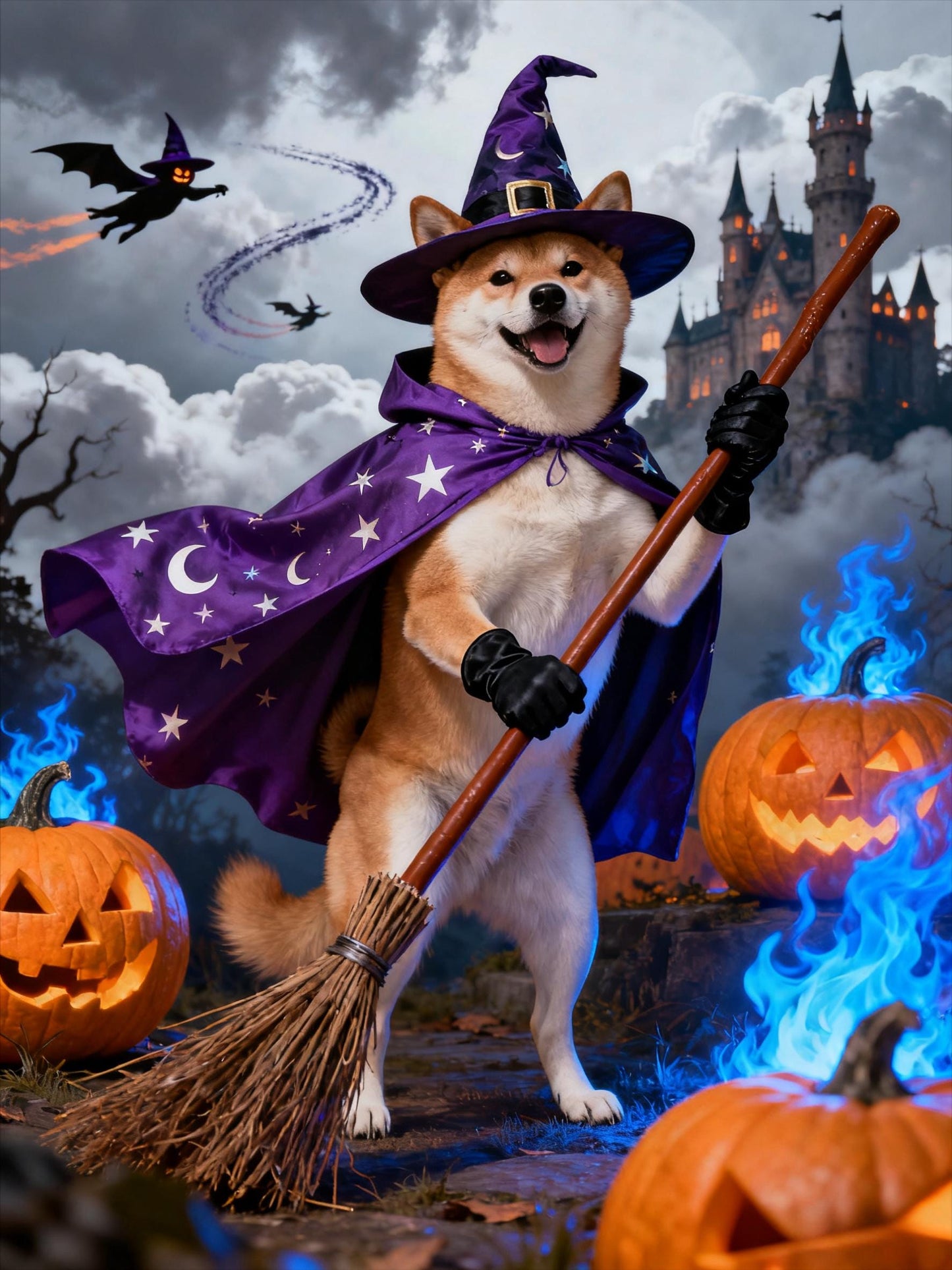 Halloween Pet Portrait AI Art: Midjourney Prompts (Digital Download)