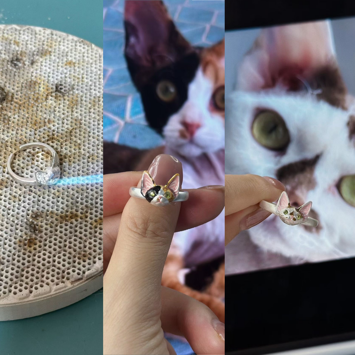 Custom Pet Portrait Bracelet Bead - Hand-Sculpted Pet Head, Compatible with Basic Chains, Multi-Pet Bead Combination Available, Engravable, Versatile Daily Accessory ✨