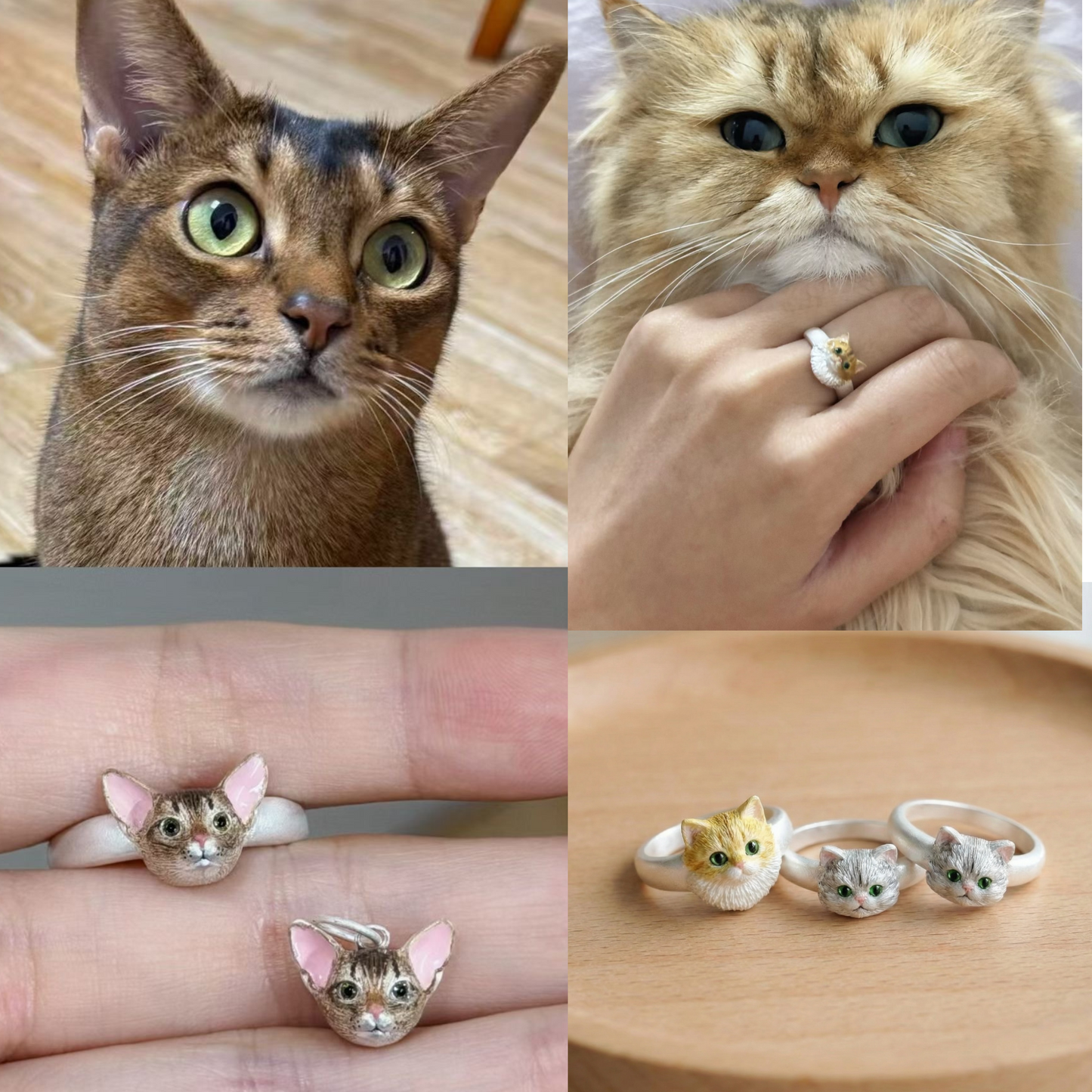 Custom Pet Portrait Bracelet Bead - Hand-Sculpted Pet Head, Compatible with Basic Chains, Multi-Pet Bead Combination Available, Engravable, Versatile Daily Accessory ✨