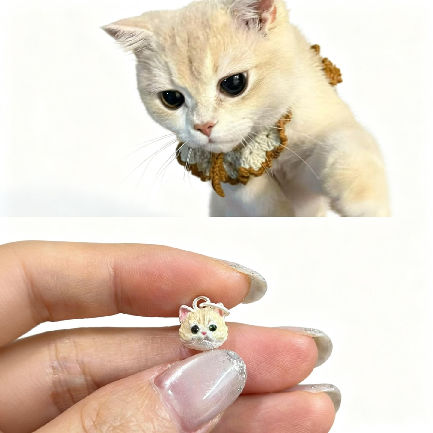 Custom Pet Portrait Necklace Handmade Pendant 99 Sterling Silver Chain Personalized Pet Memorial gift for pet lover